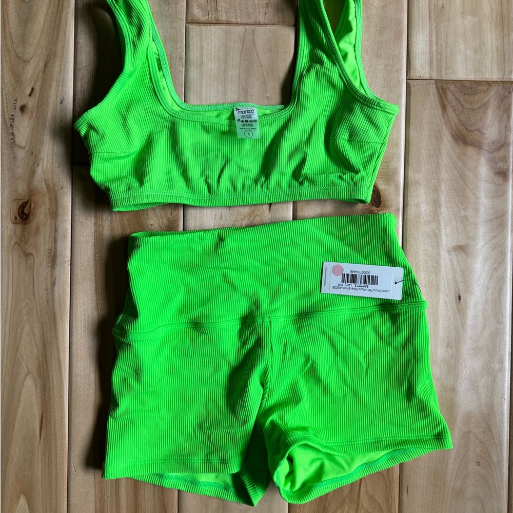 Montce Lima Micro Rib Bra and Shorts Set